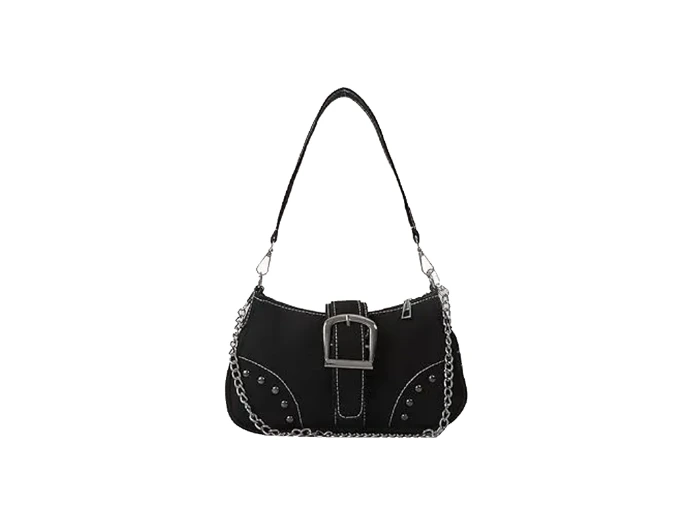 [735015290302] Bolsa Negra Estilo Y2K