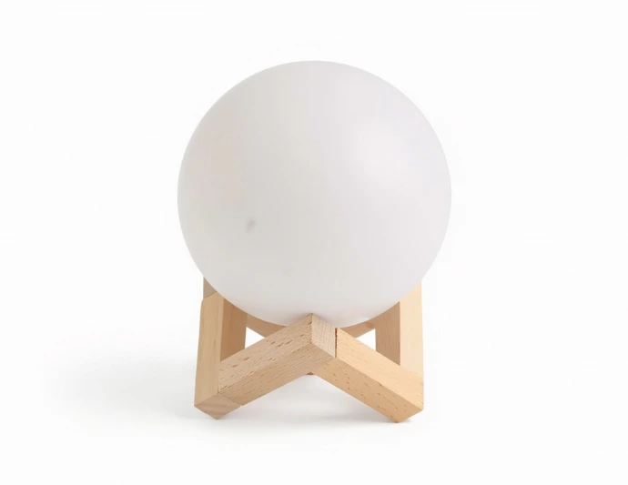 [7565905551089] Lámpara de Luna Base de Madera