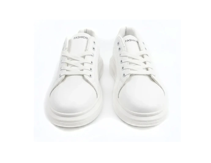 [741592860334] TENIS BLANCO CON NEGRO DE CUERO