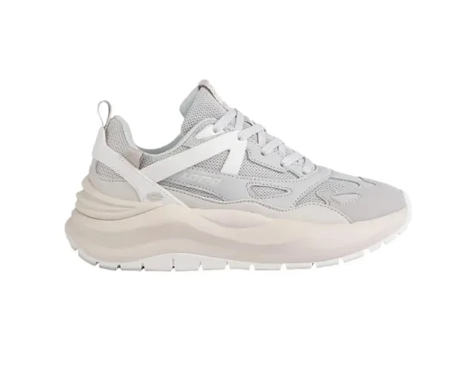 [746293580117] TENIS BEIGE DE CUERO Y TELA
