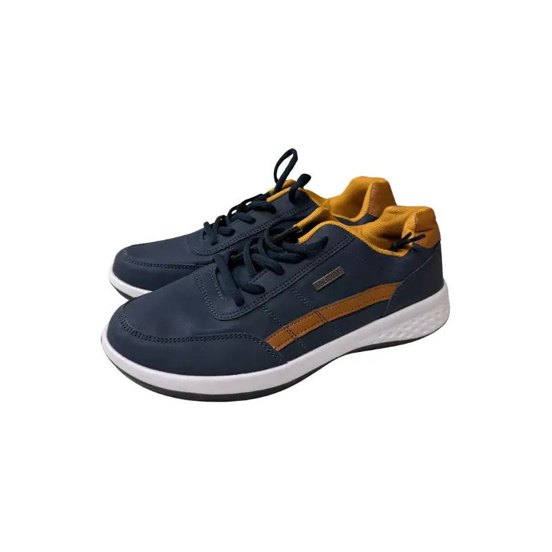 Tenis azul marino y amarillo Fashion 6