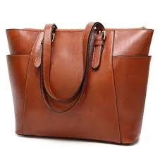 BOLSO CAFE DE PIEL
