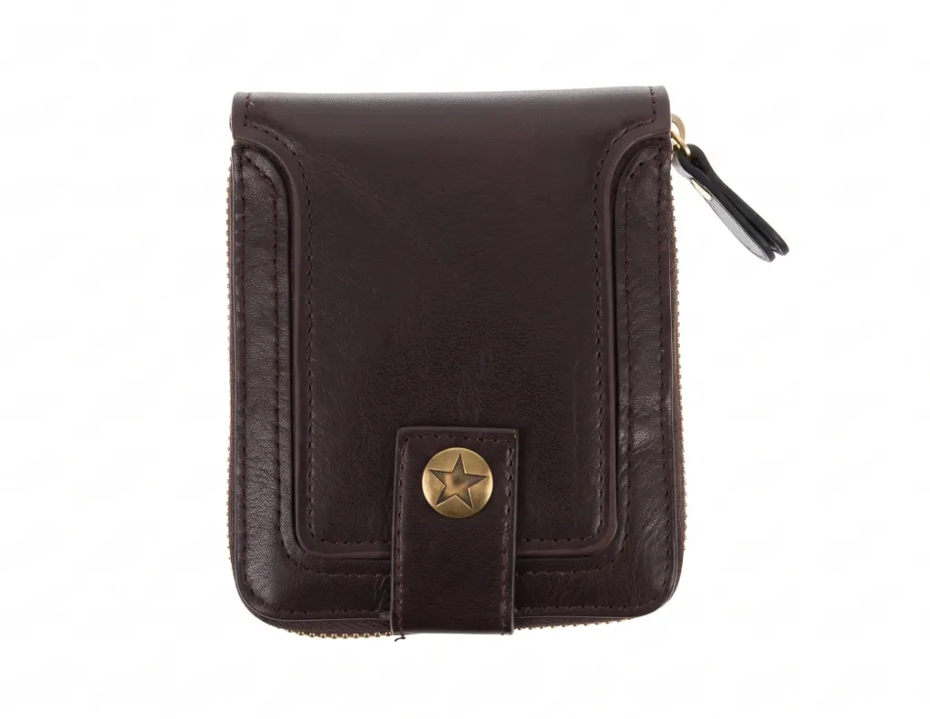 Cartera negra botón estrella
