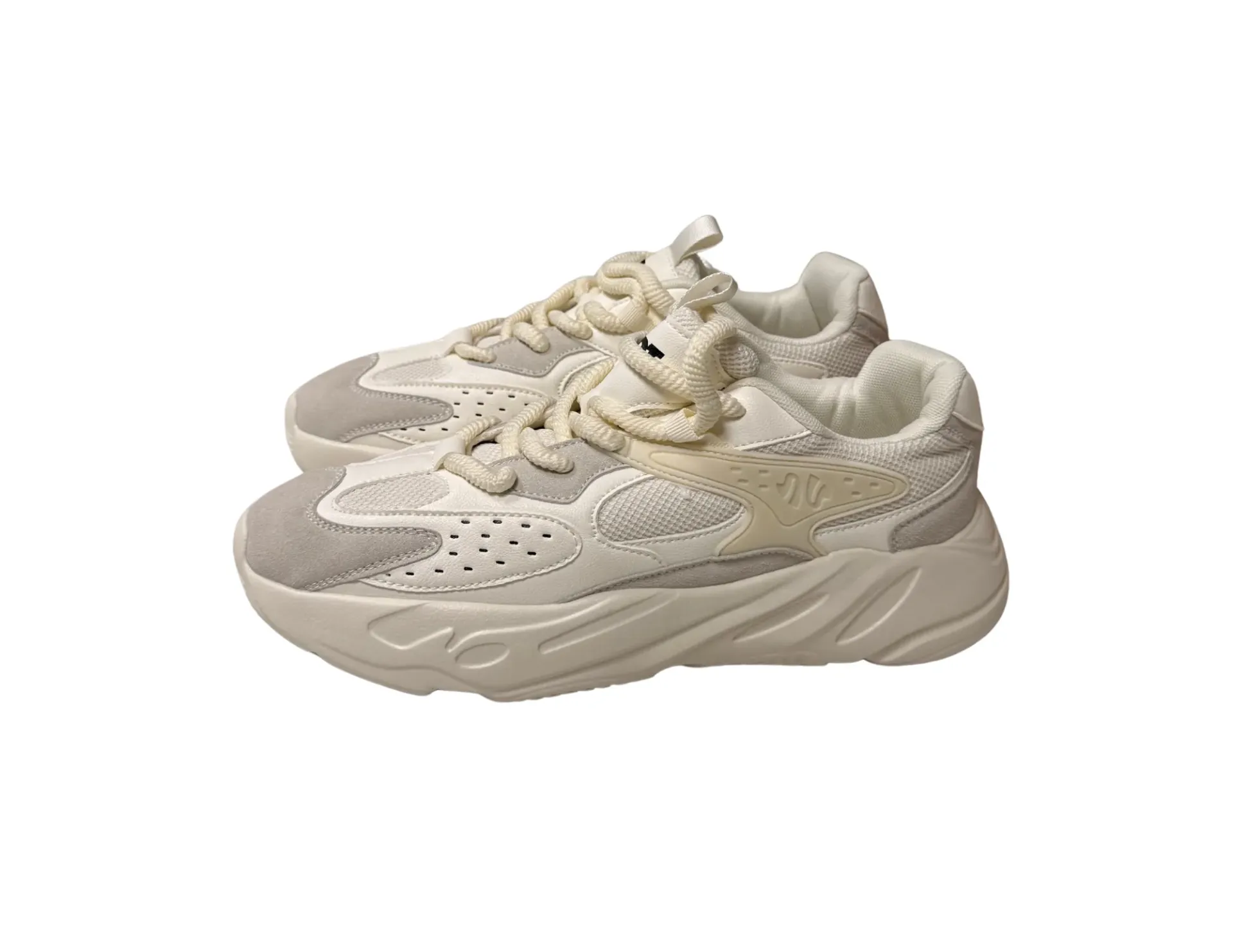 [725640918332] TENIS DE TELA BLANCOS CON PLATAFROMA
