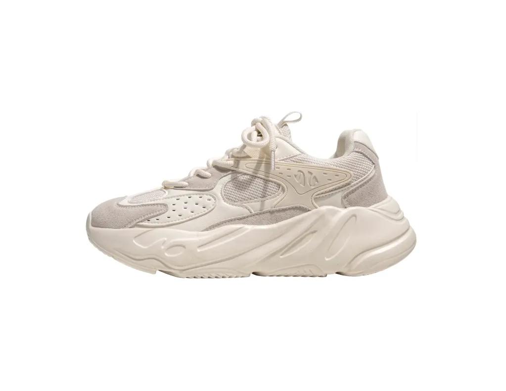 [725640918332] Tenis Retro de plataforma color hueso START