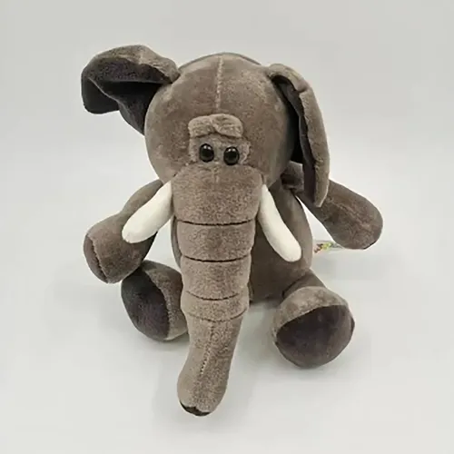 Peluche en forma de elefante gris