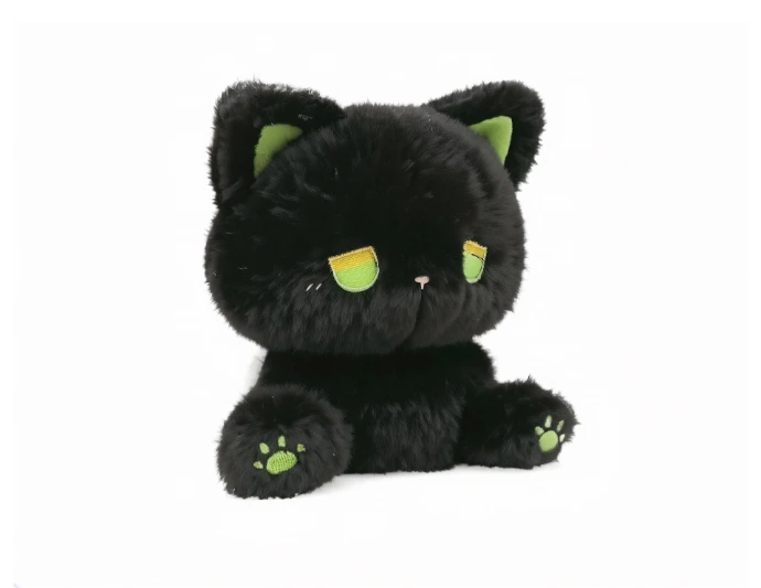 [723062858157] Peluche de gato negro con ojos grandes