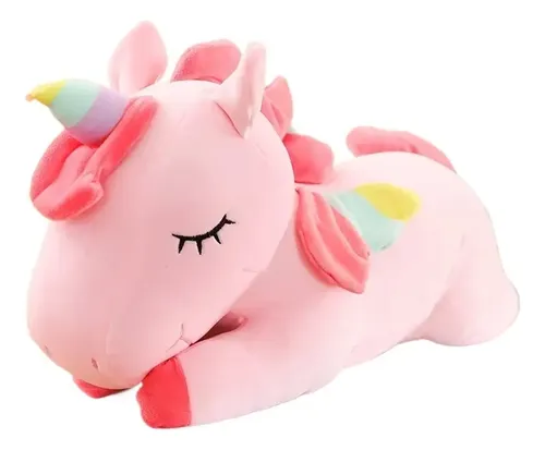 Unicornio de peluche color rosa