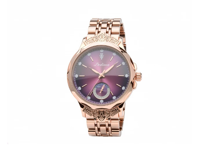[734369136220] Reloj Dedima de luna dorado