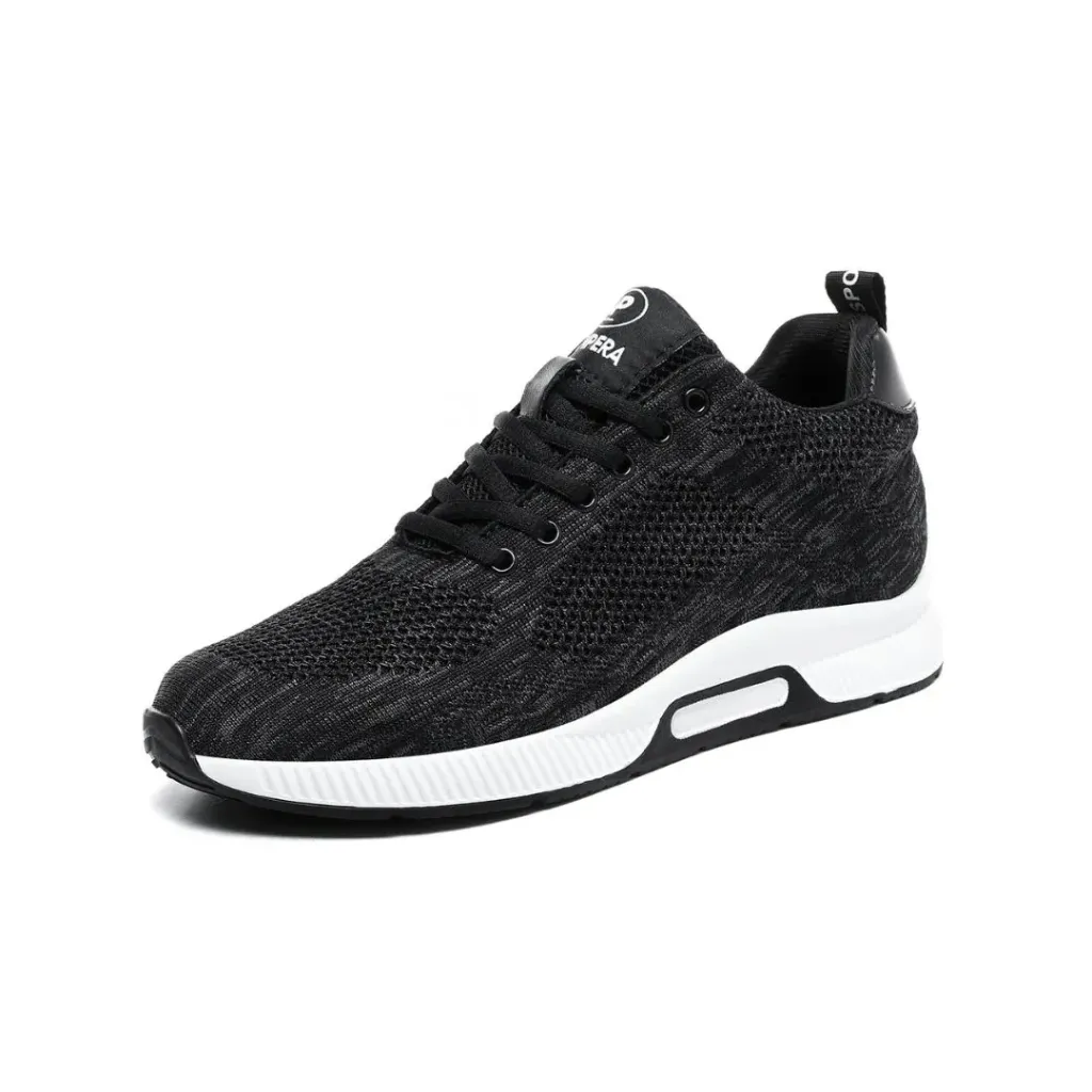 Tenis PAMPERA de Tela Transpirable Negro y blanco 5.5