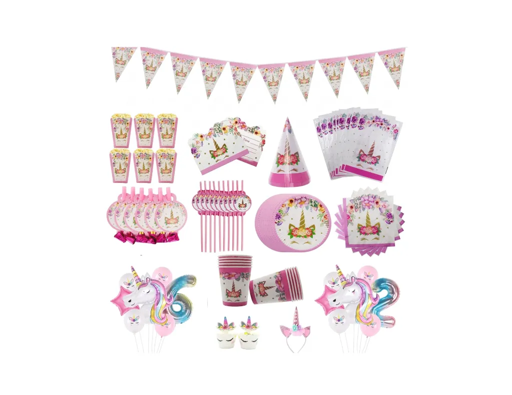 [5821212511802] Kit para Fiesta de Unicornio Rosa*