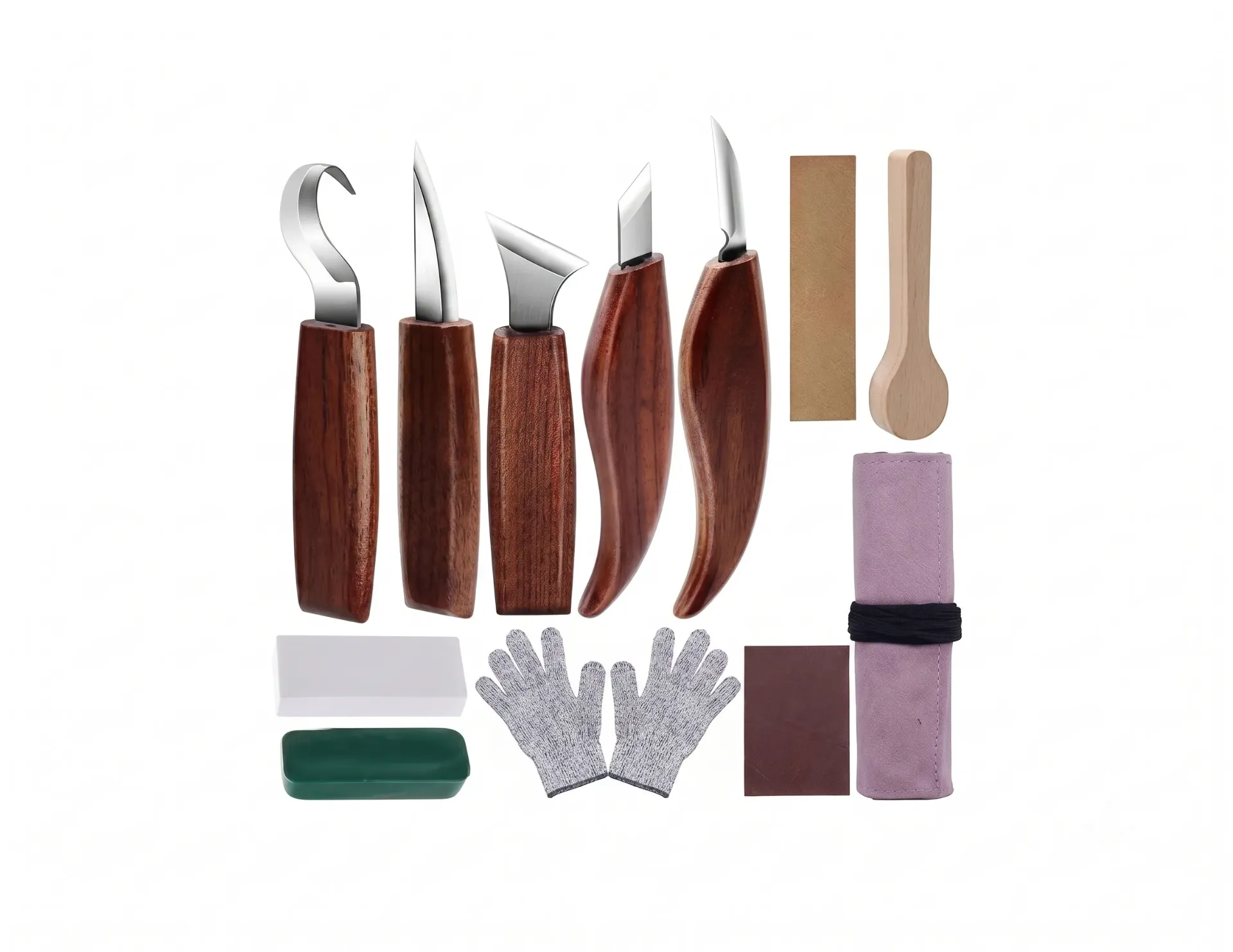 [708584452319] Kit de Herramientas para Tallar Madera con guantes*
