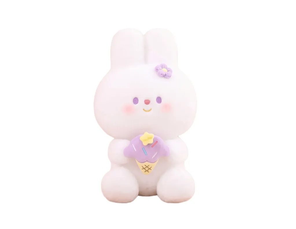[658374502902] Peluche Conejo blanco con Helado